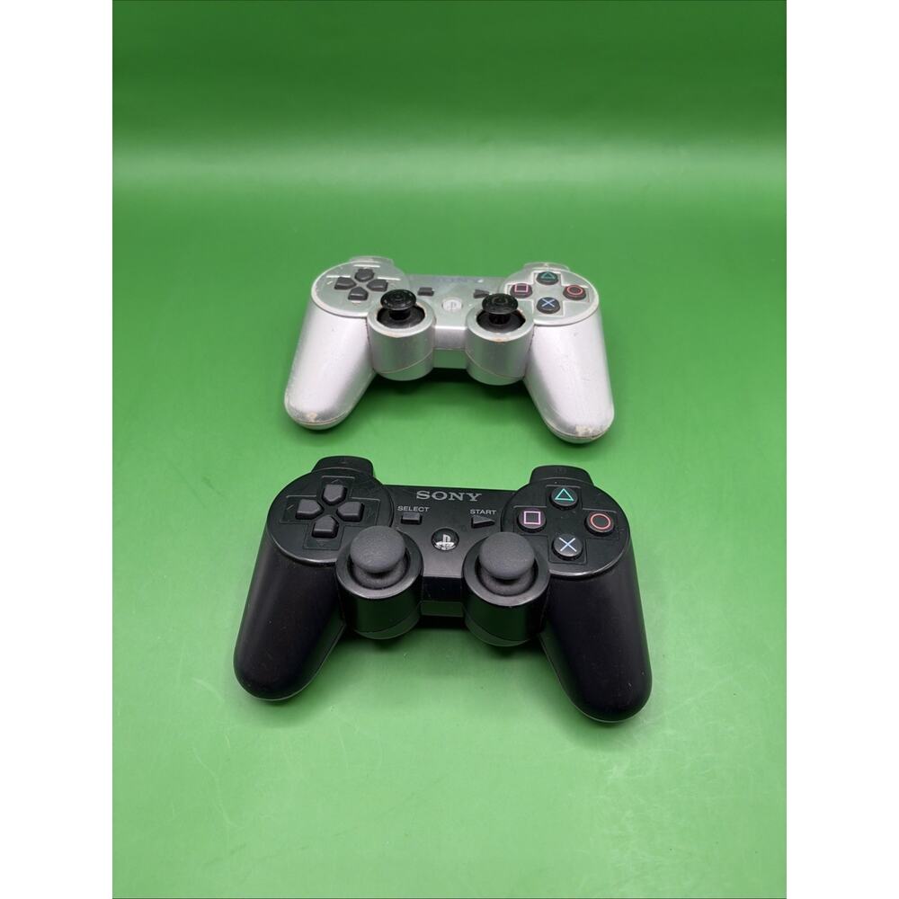 x2 Set Of 2 Sony PS3 DualShock 3 Wireless Controller Black OEM Tested